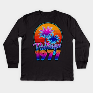 Vintage Classic 1977 Kids Long Sleeve T-Shirt